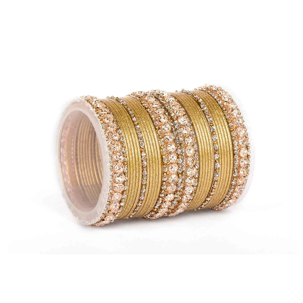 Beautiful Shimmering Brass Bangle Set - Image 6