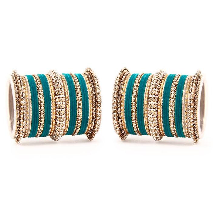 Set of 2 Beautiful Velvet Bangle And Pearl Bangle Set - Image 12