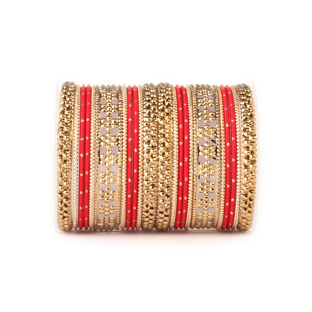 Colored Daily Wear Bangle Set With Flower Jaali Work - Image 7
