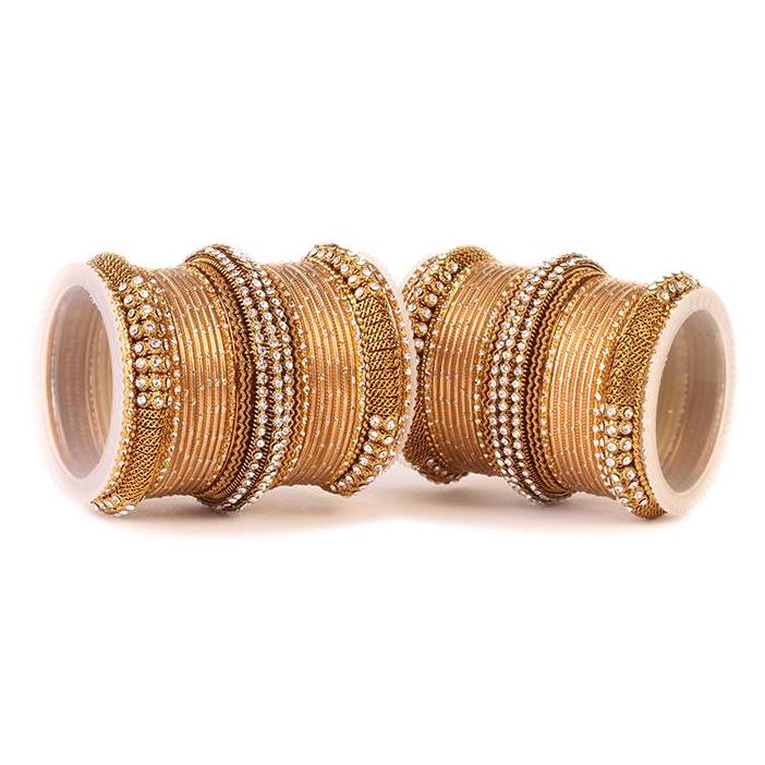 Set of 2 Bridal Jaali Work Bangle Set - Image 10