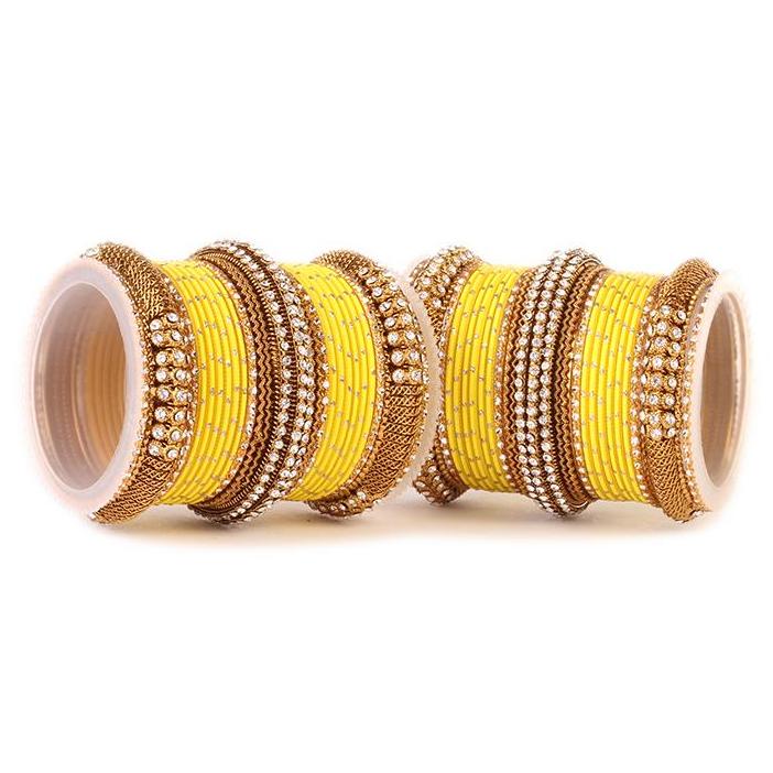 Set of 2 Bridal Jaali Work Bangle Set - Image 12