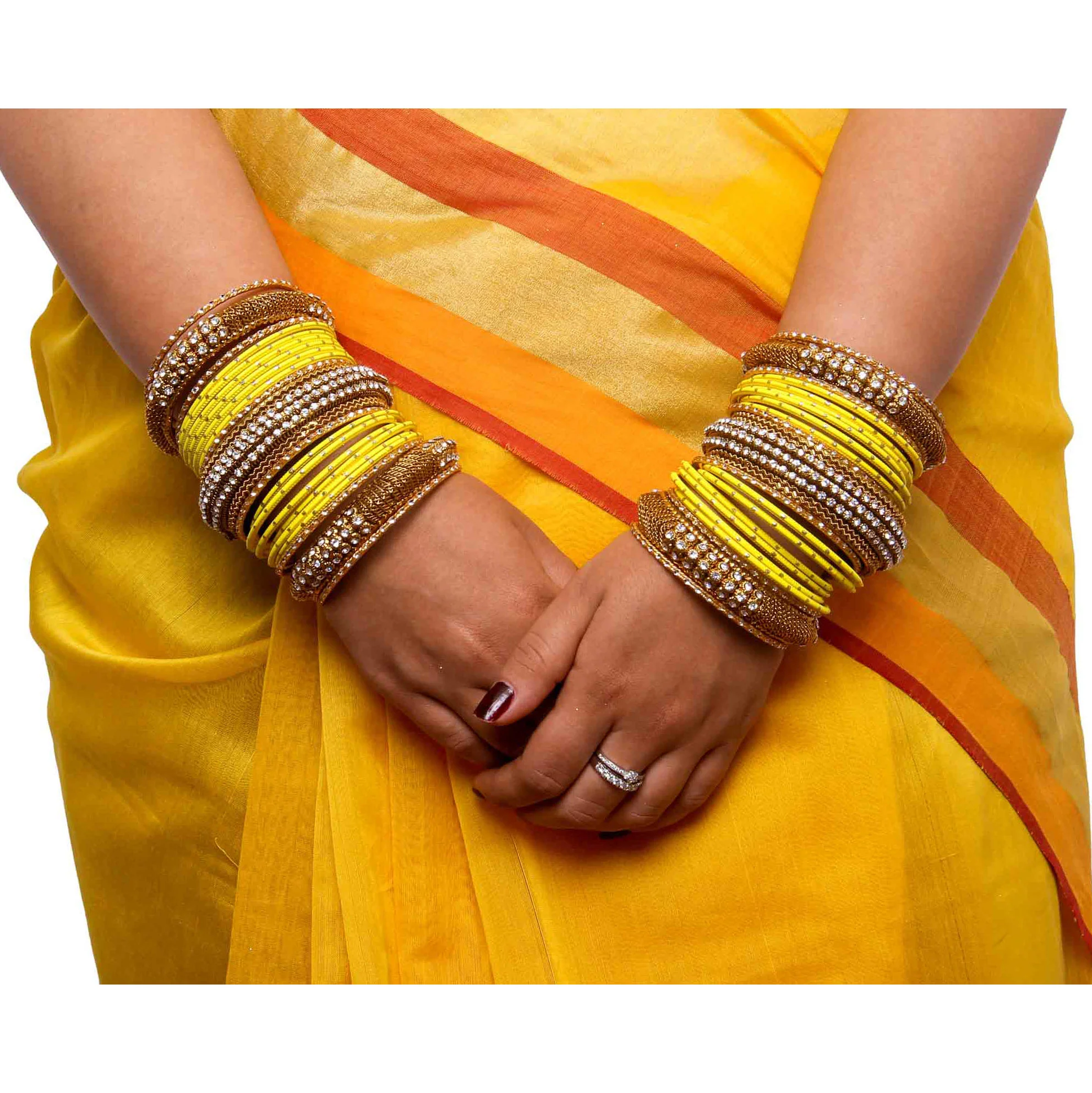 Set of 2 Bridal Jaali Work Bangle Set - Image 13