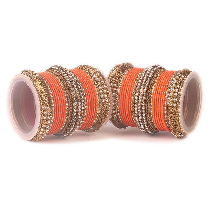 Set of 2 Bridal Jaali Work Bangle Set - Image 4