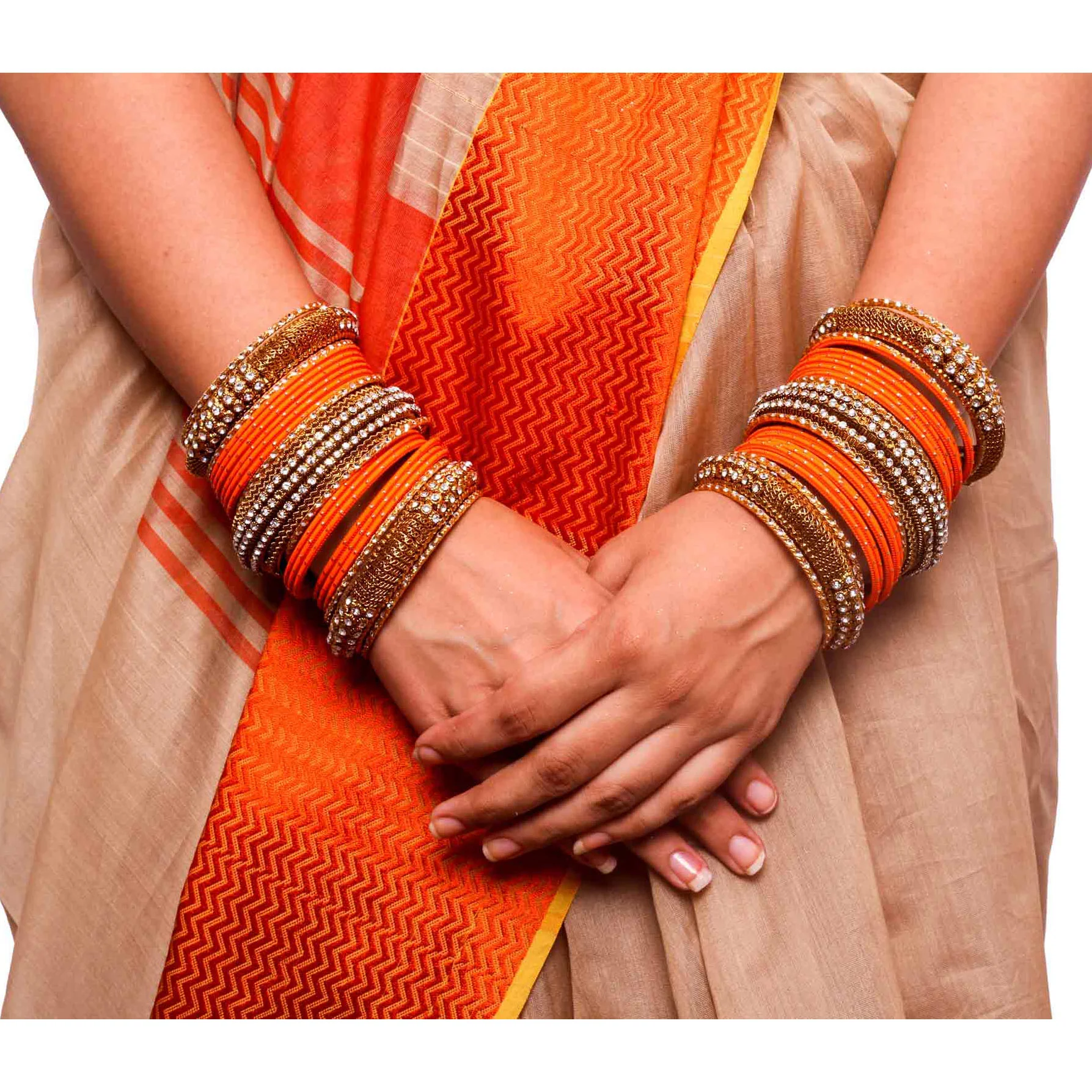 Set of 2 Bridal Jaali Work Bangle Set - Image 5