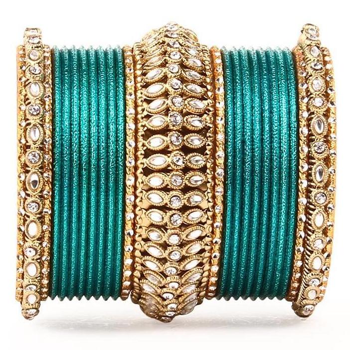 Set of 2 Bridal Kundan Bangle Set - Image 13