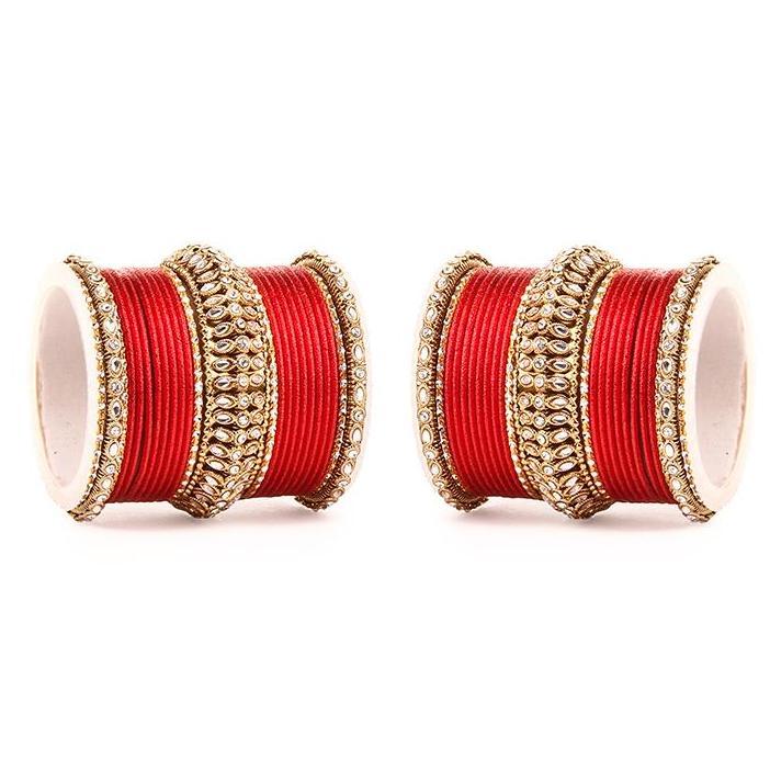 Set of 2 Bridal Kundan Bangle Set - Image 3