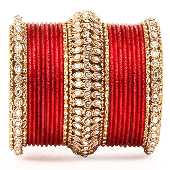 Set of 2 Bridal Kundan Bangle Set - Image 4