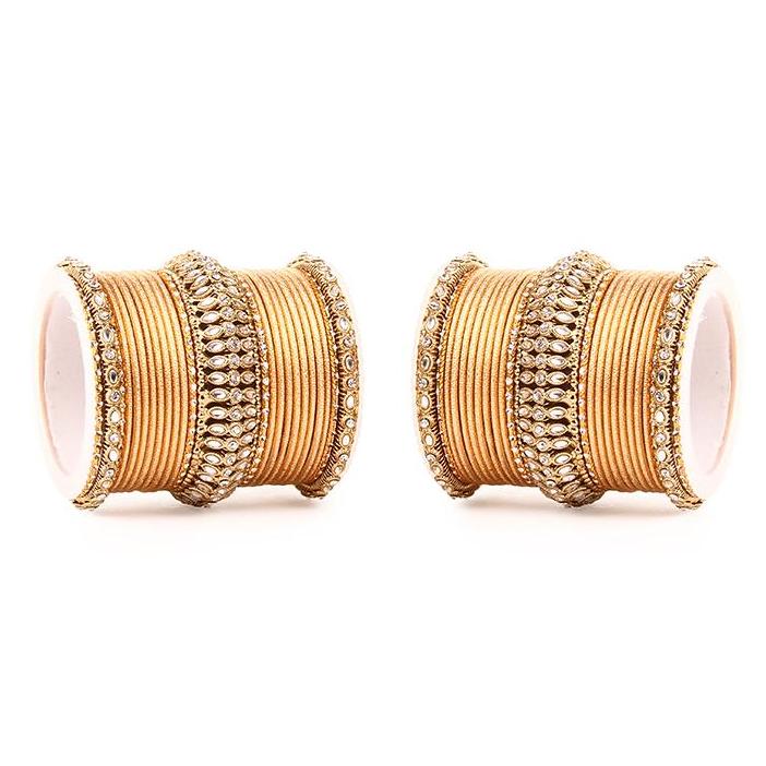 Set of 2 Bridal Kundan Bangle Set - Image 9