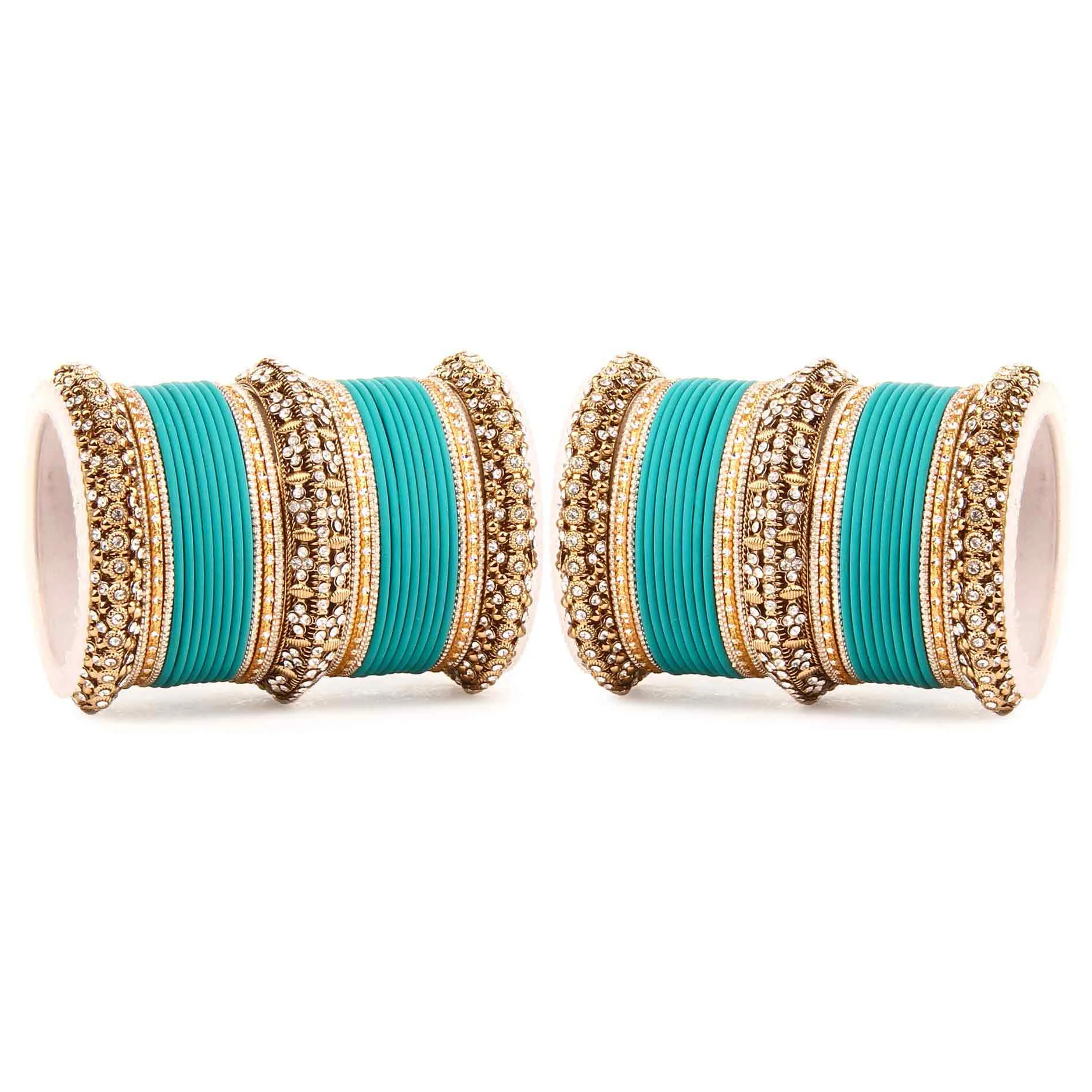 Set of 2 Bridal Matte Textured Bangle Set - Image 14