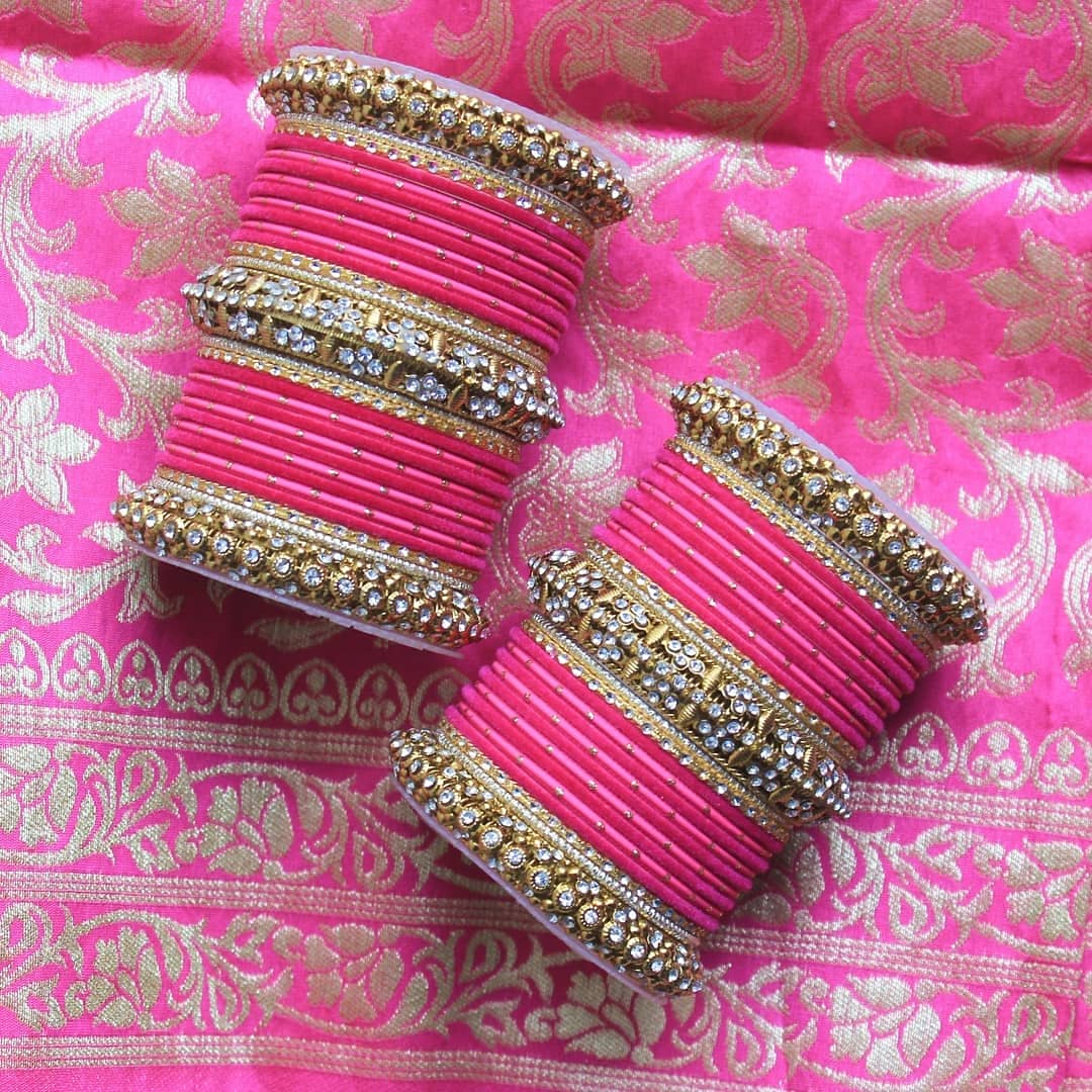 Set of 2 Bridal Matte Textured Bangle Set - Image 5