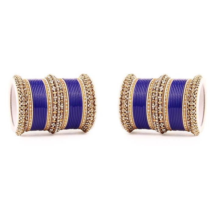 Set of 2 Bridal Matte Textured Bangle Set - Image 8