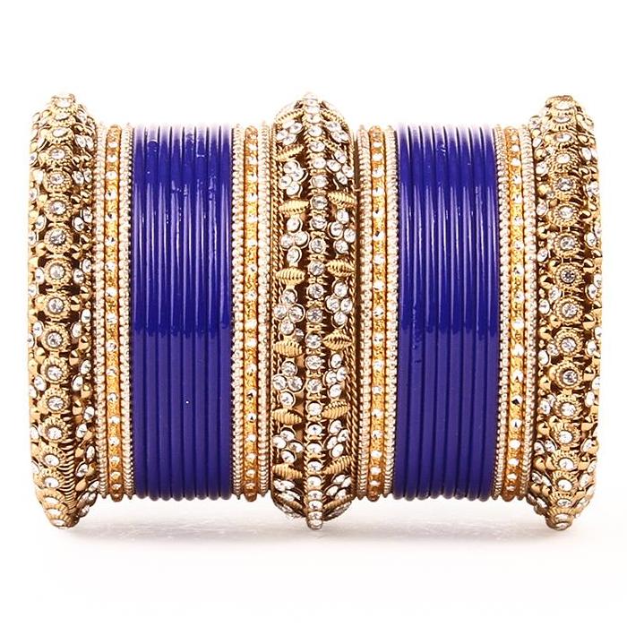 Set of 2 Bridal Matte Textured Bangle Set - Image 9