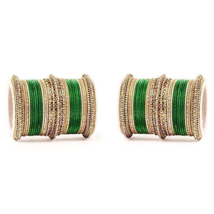 Set of 2 Bridal Neon Textured Bangle Set - Image 4