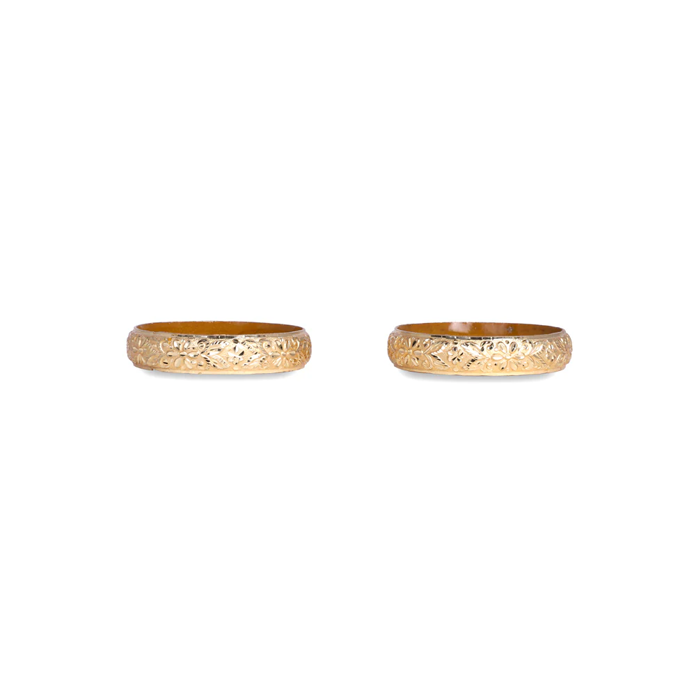Broad Look-Like Gold Dyed Bracelet Pair - Image 3