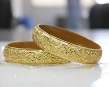 Broad Look-Like Gold Dyed Bracelet Pair - Image 4