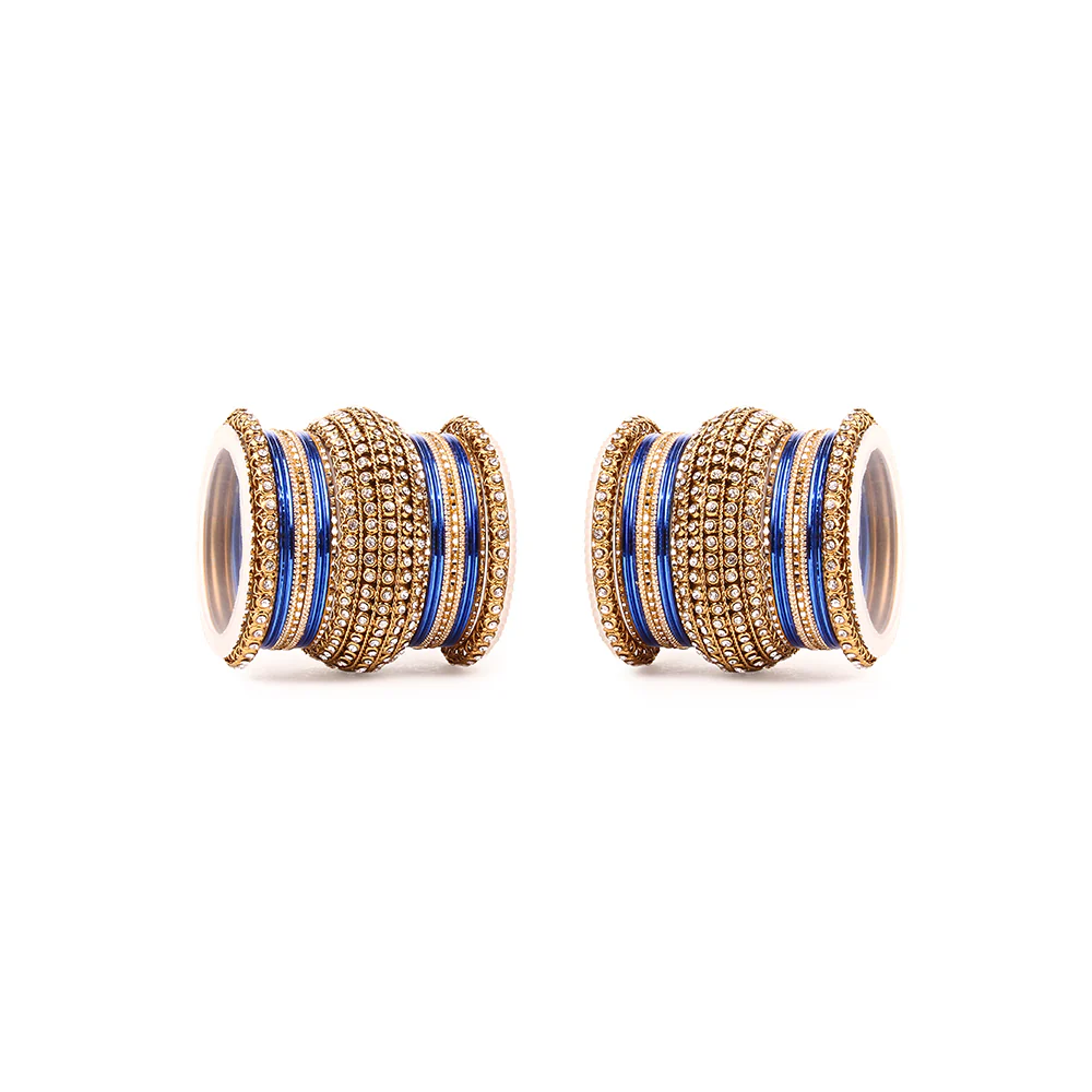 Set of 2 Colored Chakri Shining Bangle Set - Image 19