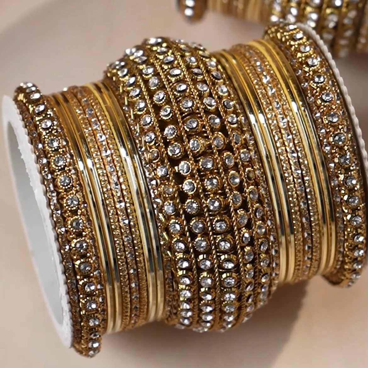 Set of 2 Colored Chakri Shining Bangle Set - Image 3