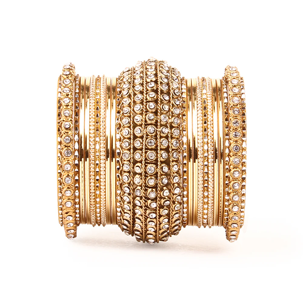Set of 2 Colored Chakri Shining Bangle Set - Image 6