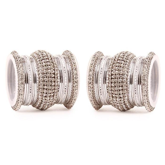 Set of 2 Colored Chakri Shining Bangle Set - Image 9