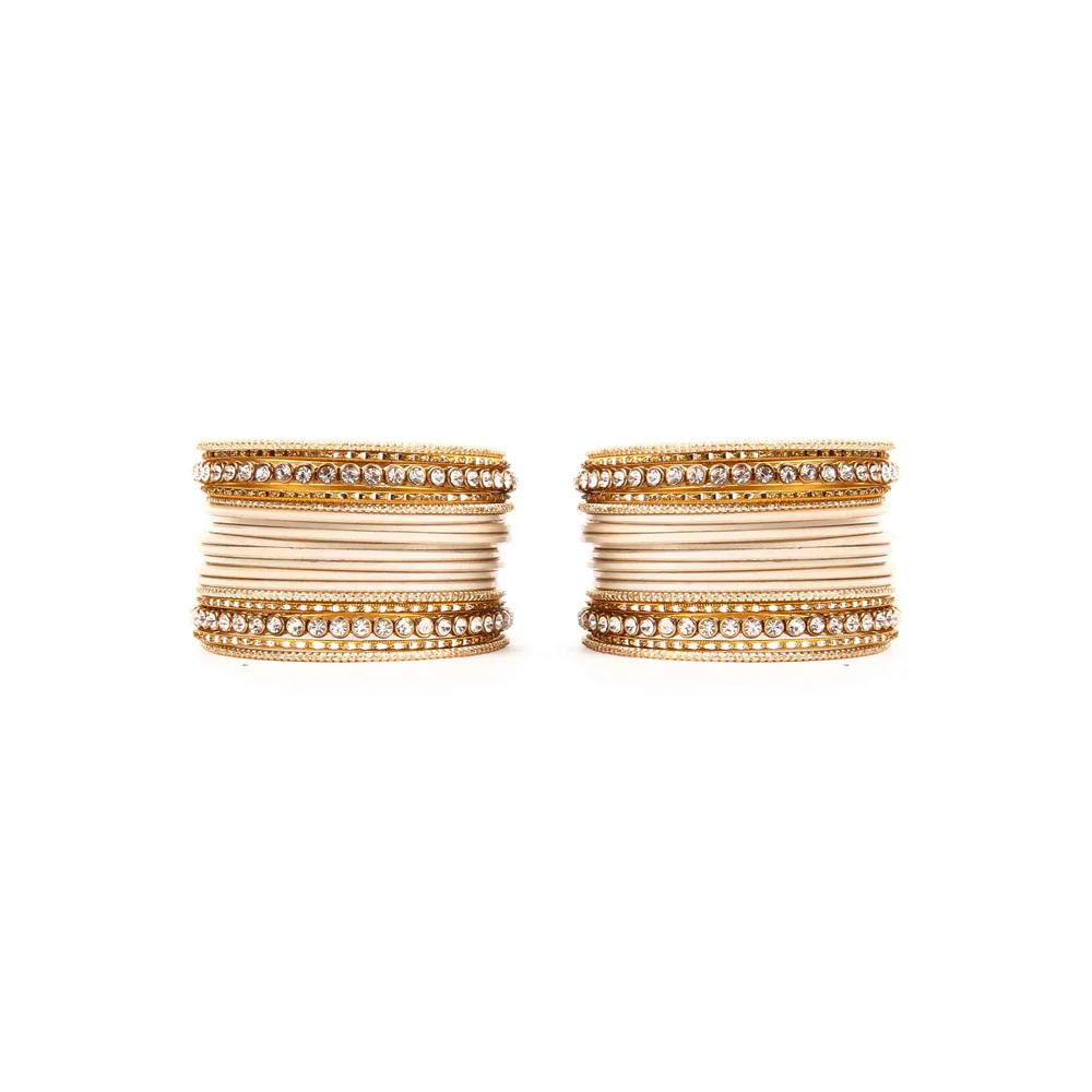 Simple Matte Textured Stone Bangle Set (Plus Size) - Image 4