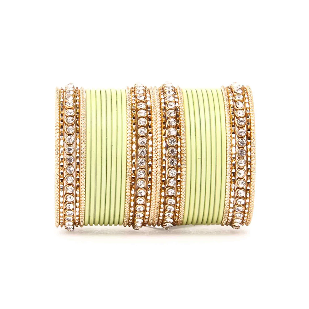 Simple Matte Textured Stone Bangle Set (Plus Size) - Image 9
