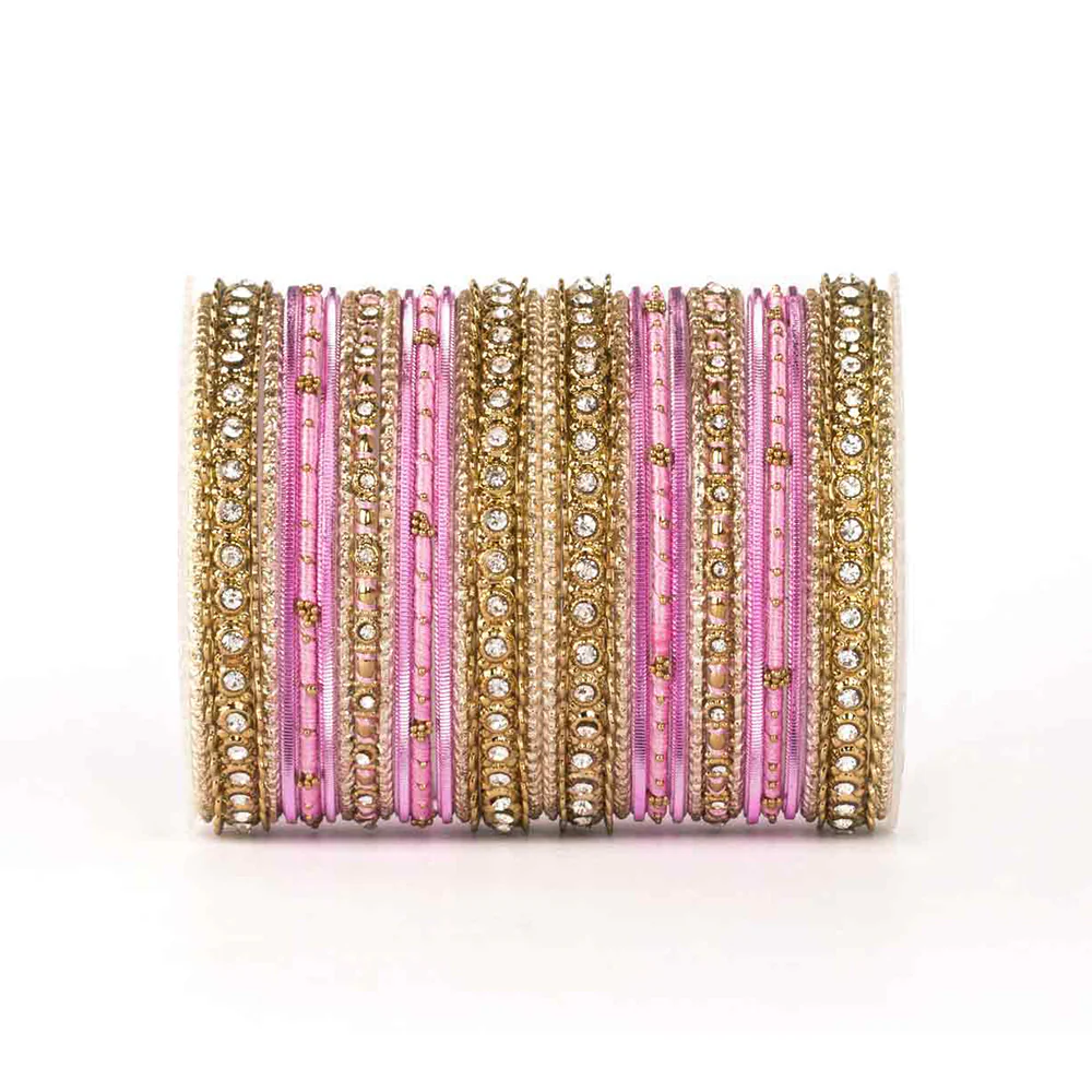 Elegant Colored Thread Bangle Set - Image 10