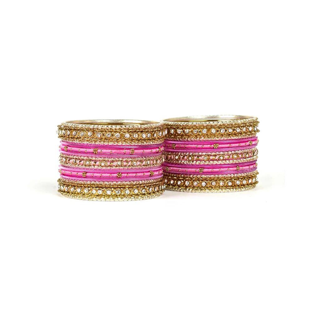 Elegant Colored Thread Bangle Set - Image 11