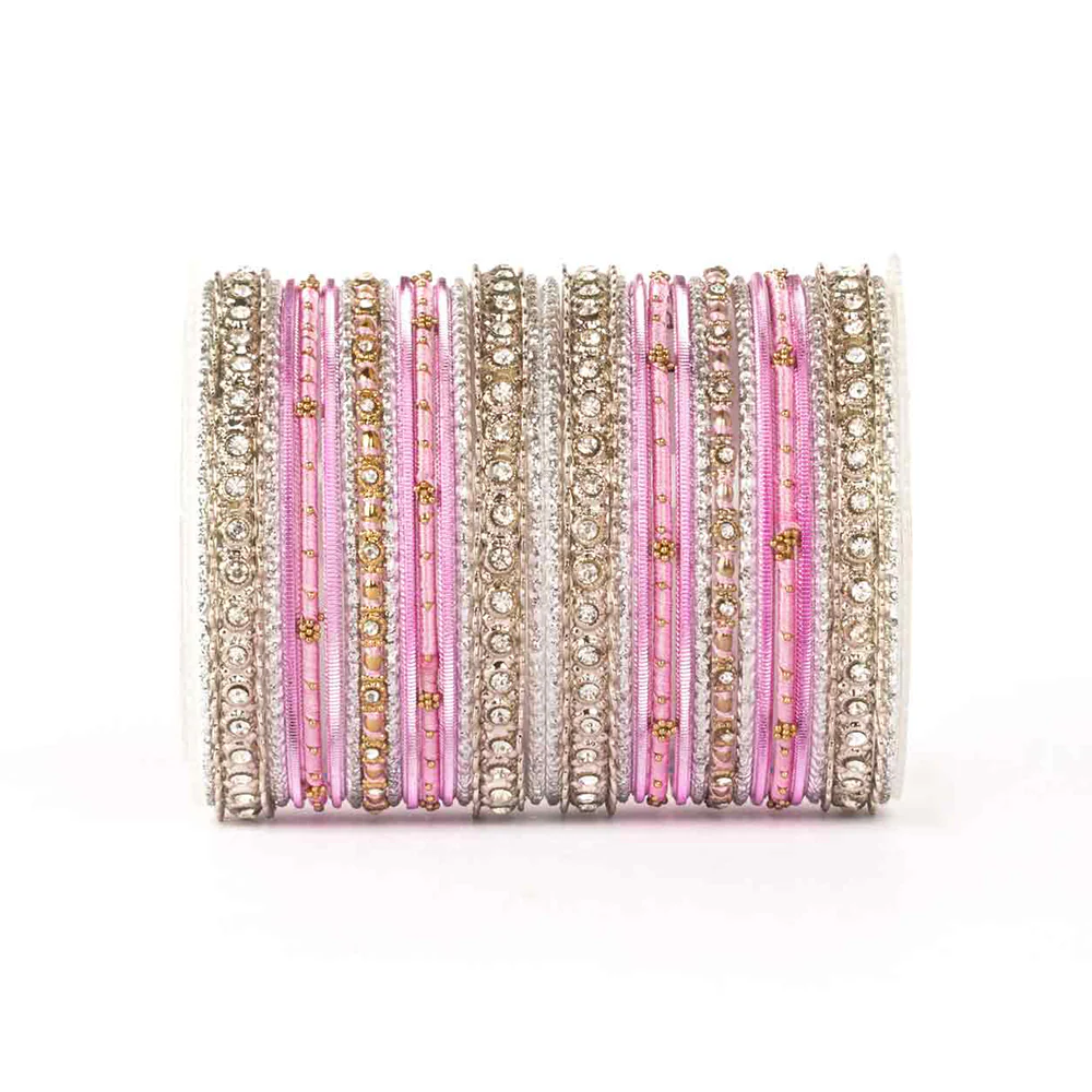 Elegant Colored Thread Bangle Set - Image 12