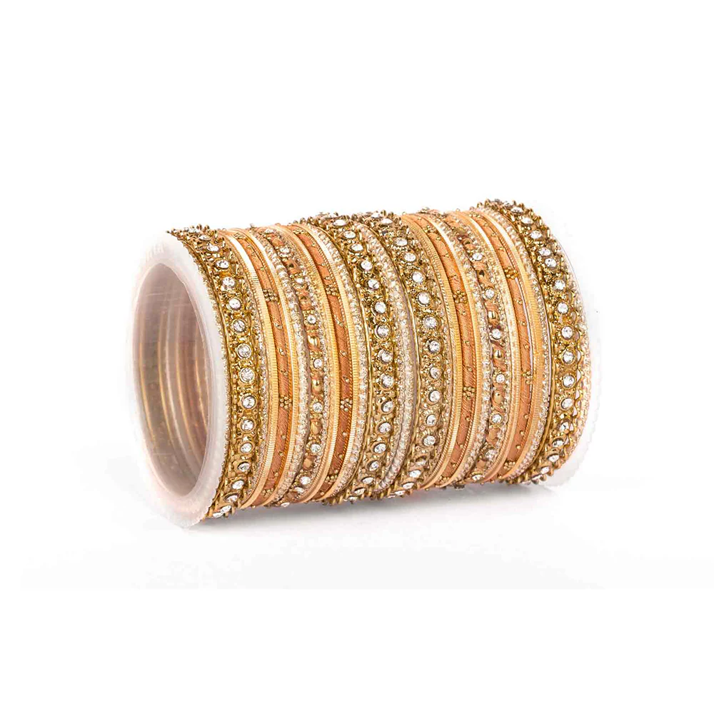 Elegant Colored Thread Bangle Set - Image 4