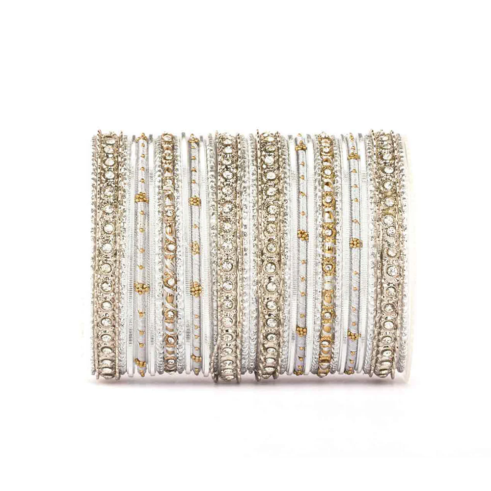 Elegant Colored Thread Bangle Set - Image 5