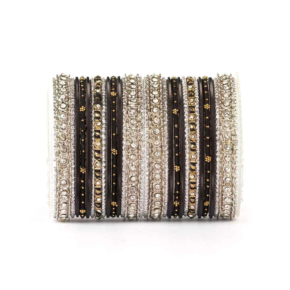 Elegant Colored Thread Bangle Set - Image 7
