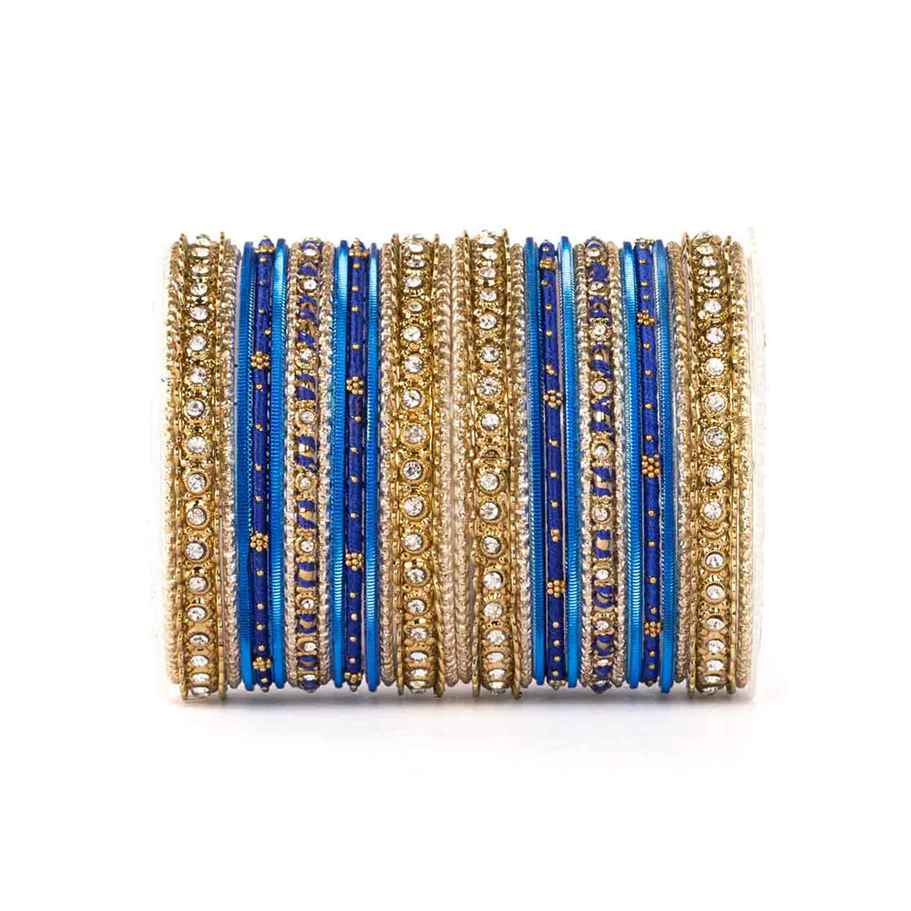 Elegant Colored Thread Bangle Set - Image 8