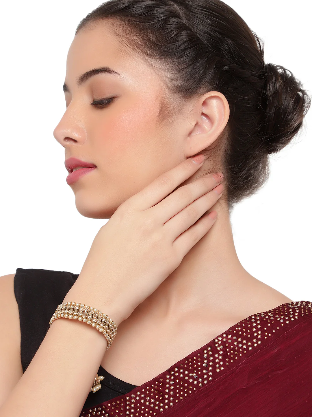 Free Size Jhumki Mirror Bracelet by Leshya - Image 6