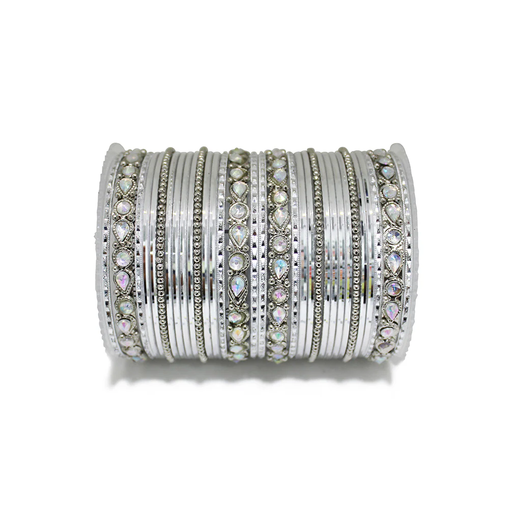 Kundan Gold Plating Bangle Set (Plus Size) - Image 4
