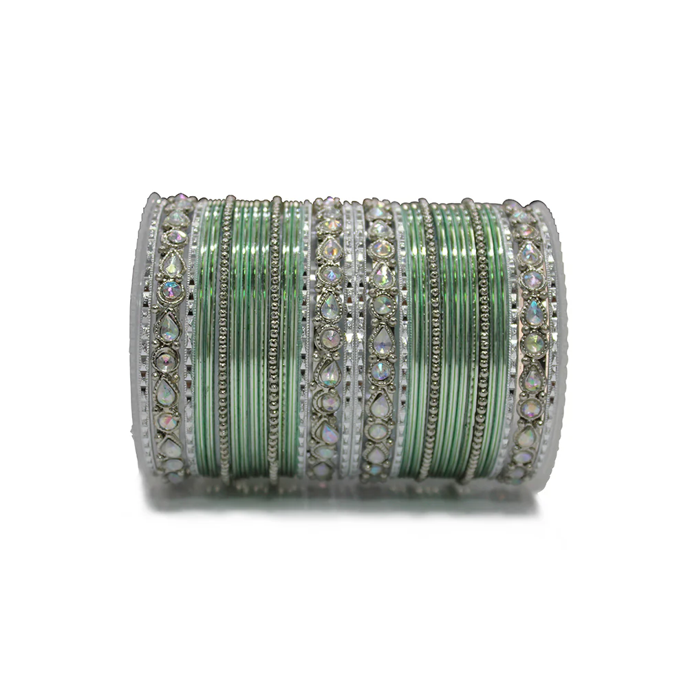 Kundan Gold Plating Bangle Set (Plus Size) - Image 7