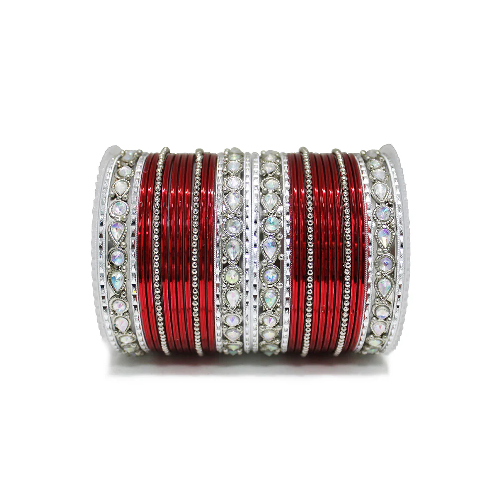 Kundan Gold Plating Bangle Set (Plus Size) - Image 8