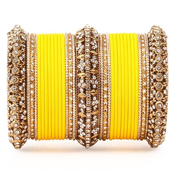 Set of 2 Bridal Matte Textured Bangle Set (Plus Size) - Image 12