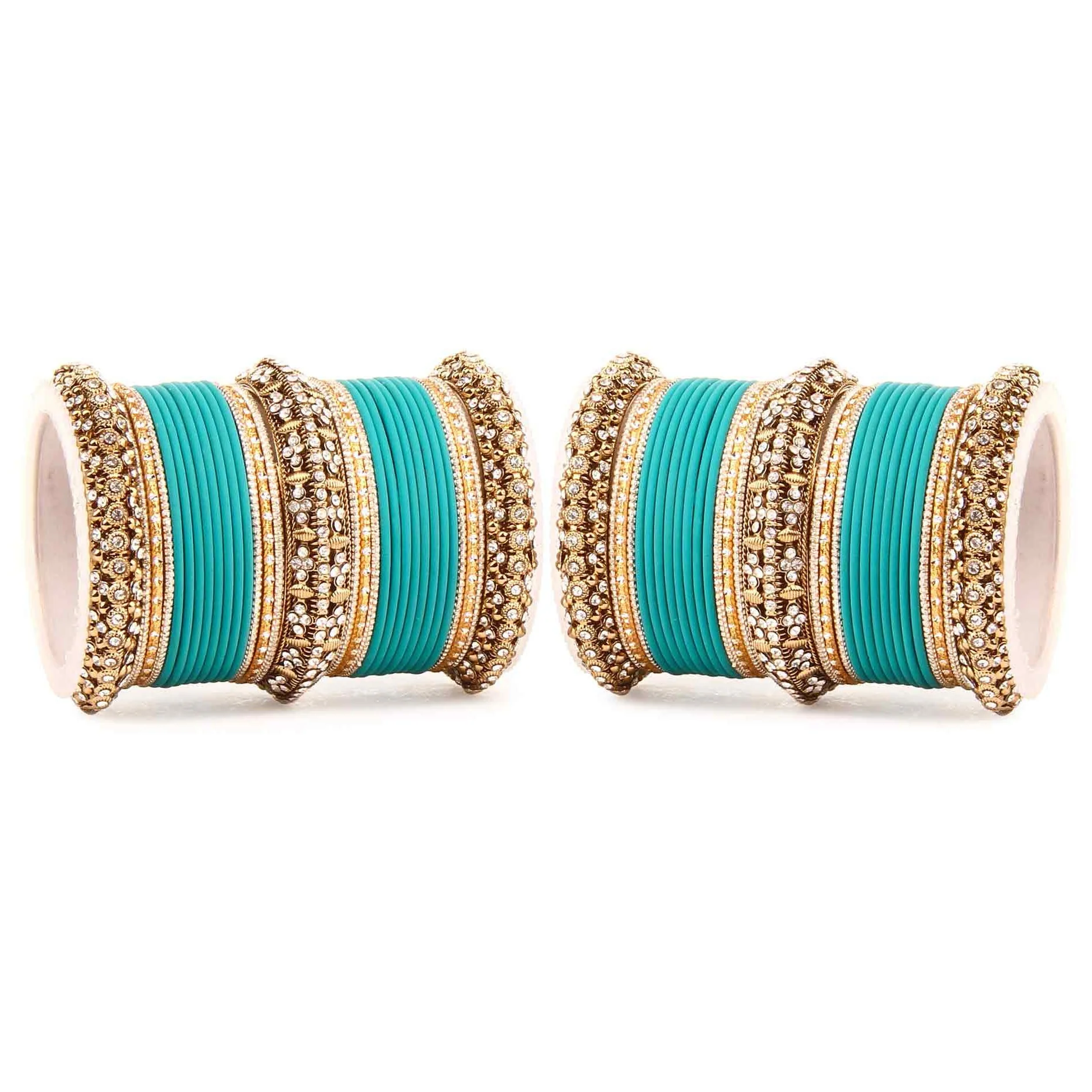 Set of 2 Bridal Matte Textured Bangle Set (Plus Size) - Image 13