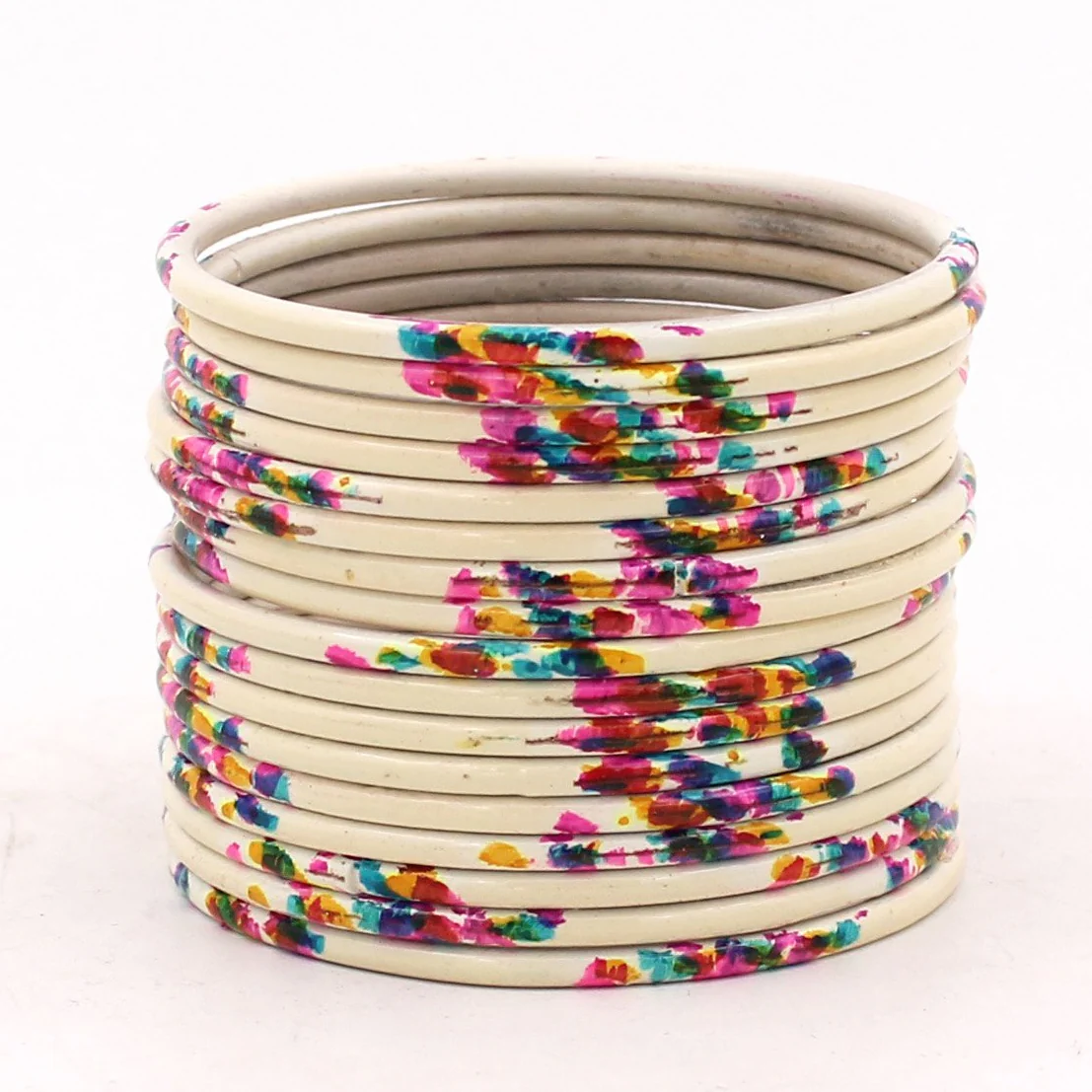 Set of 24 Hand Painted Waterproof Metal Bangles by Leshya - Image 4