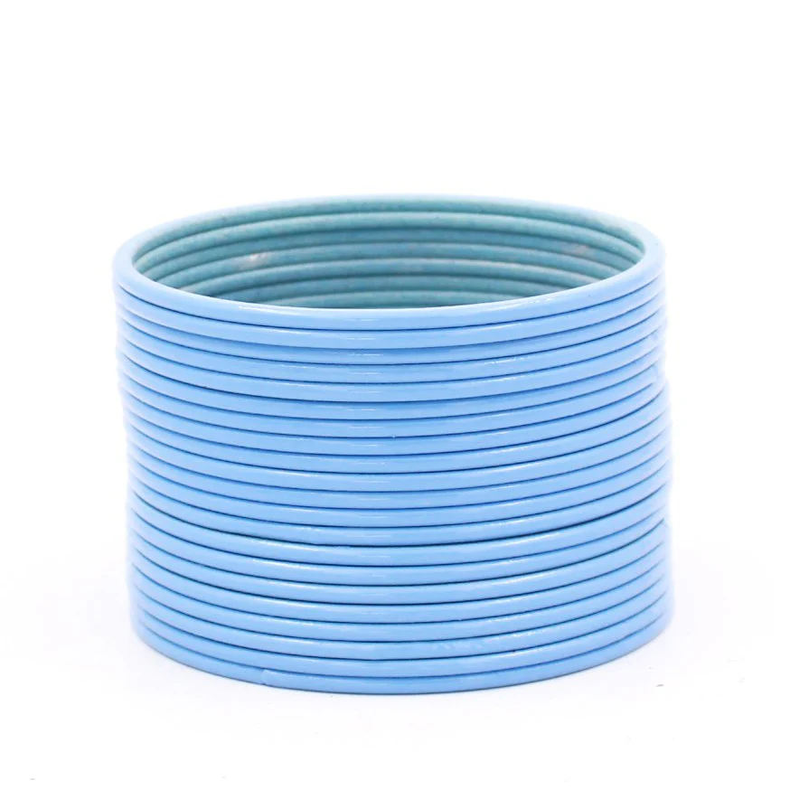 Set of 24 Look-Like Glass Metal Bangles by Leshya - Image 14