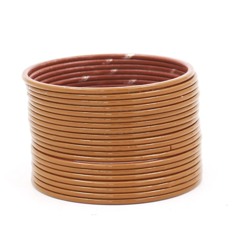 Set of 24 Look-Like Glass Metal Bangles by Leshya - Image 4