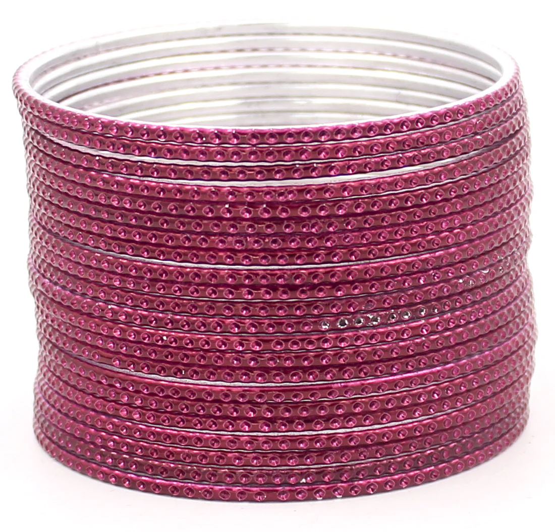 Set of 24 Shining Bangles with Embossed Pattern by Leshya - Image 12