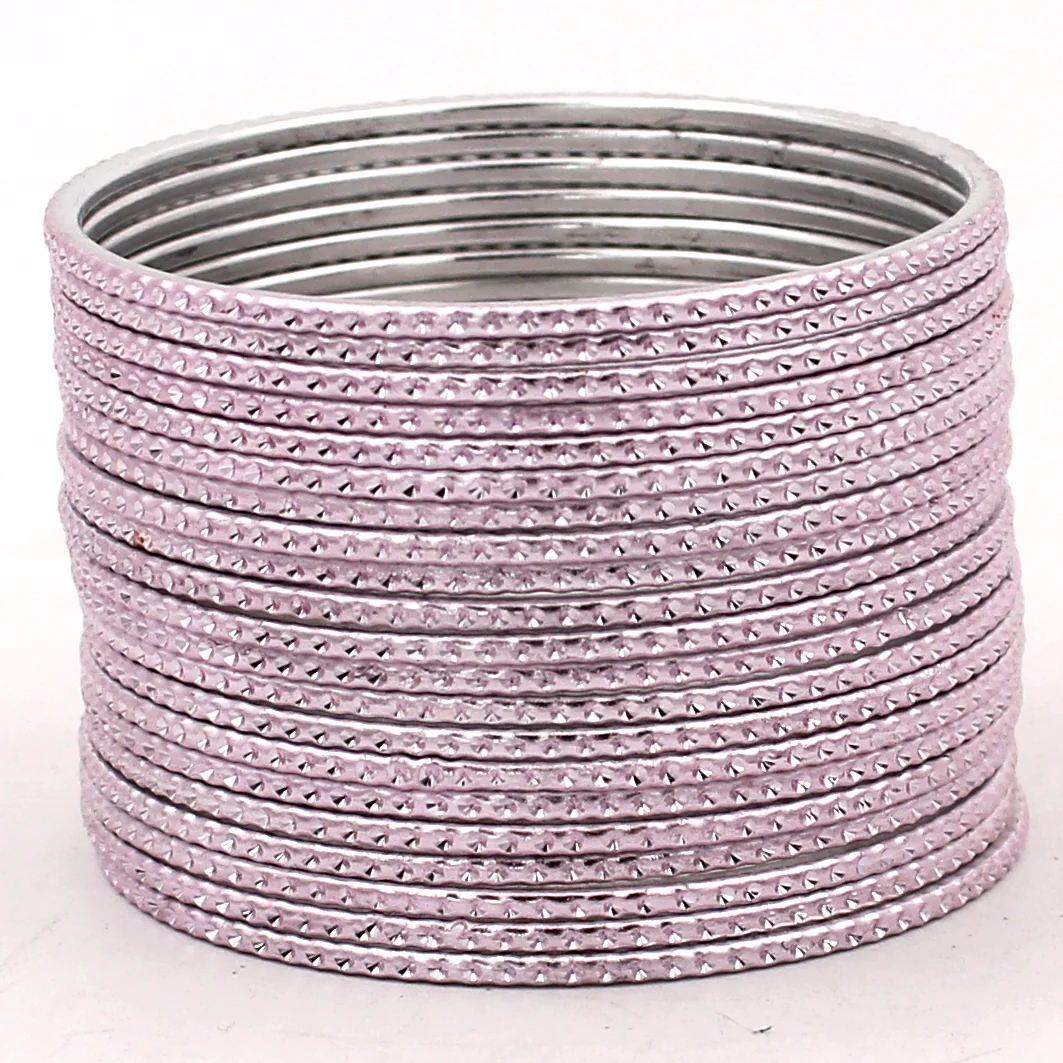 Set of 24 Shining Bangles with Embossed Pattern by Leshya - Image 13