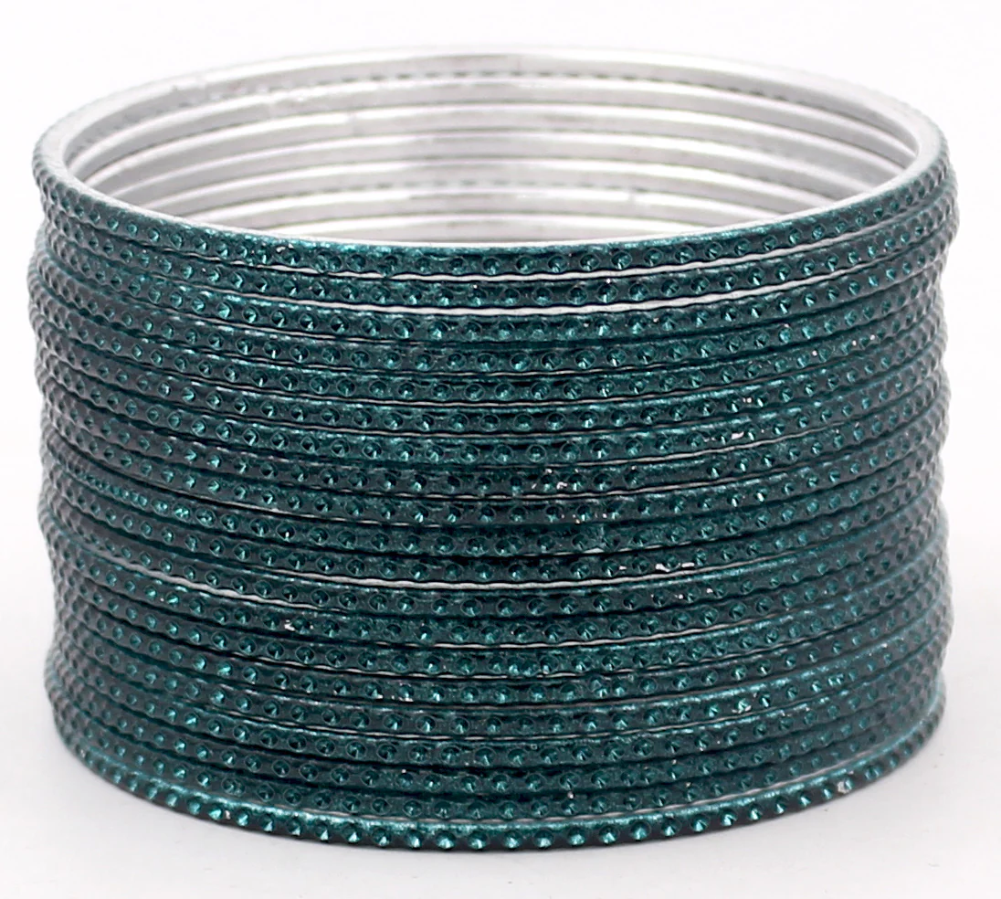 Set of 24 Shining Bangles with Embossed Pattern by Leshya - Image 14