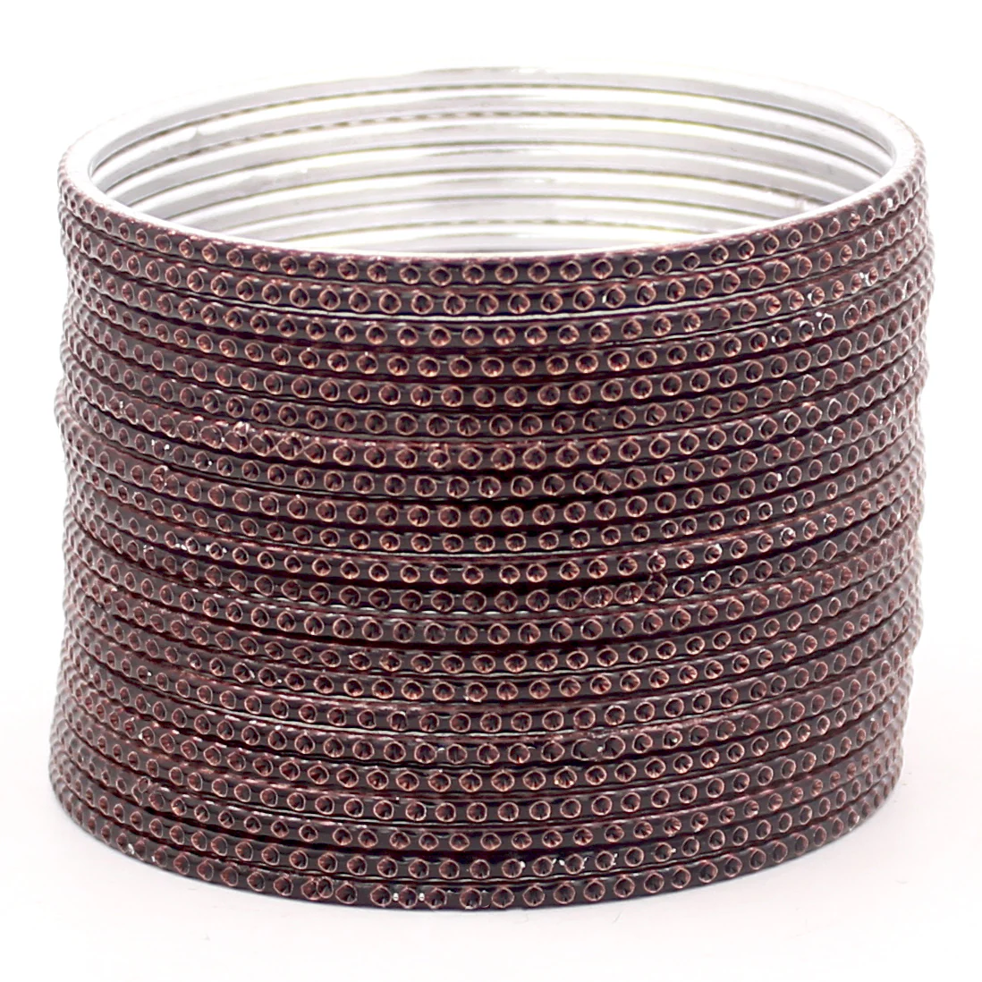 Set of 24 Shining Bangles with Embossed Pattern by Leshya - Image 8