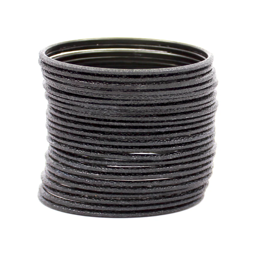 Set of 24 Shining Bangles with Etching Design by Leshya - Image 4
