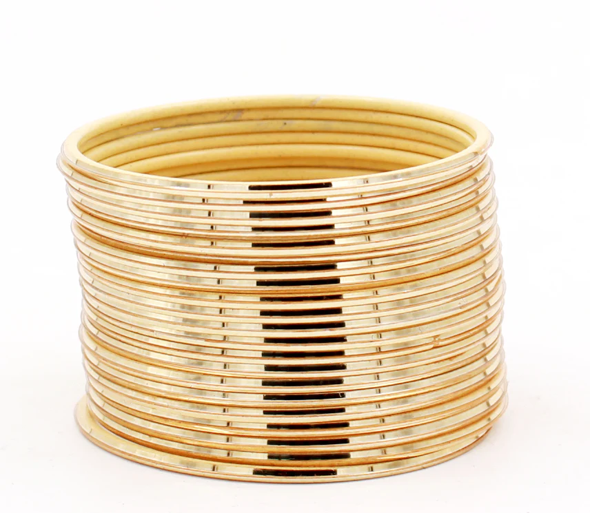 Set of 24 Shining Metal Bangles by Leshya - Image 6