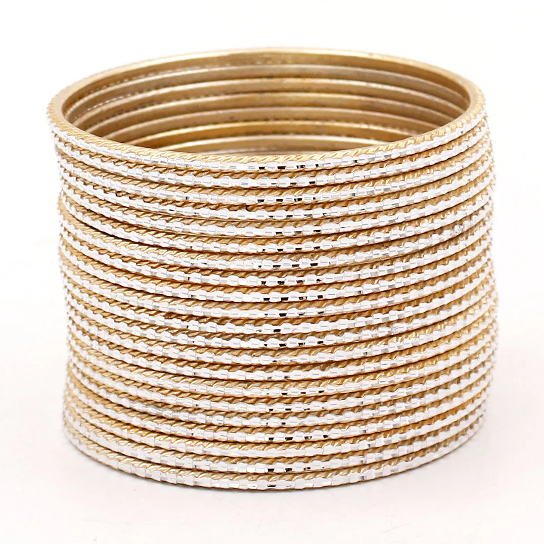 Set of 24 Shining Metal Bangles for Mixing by Leshya - Image 4