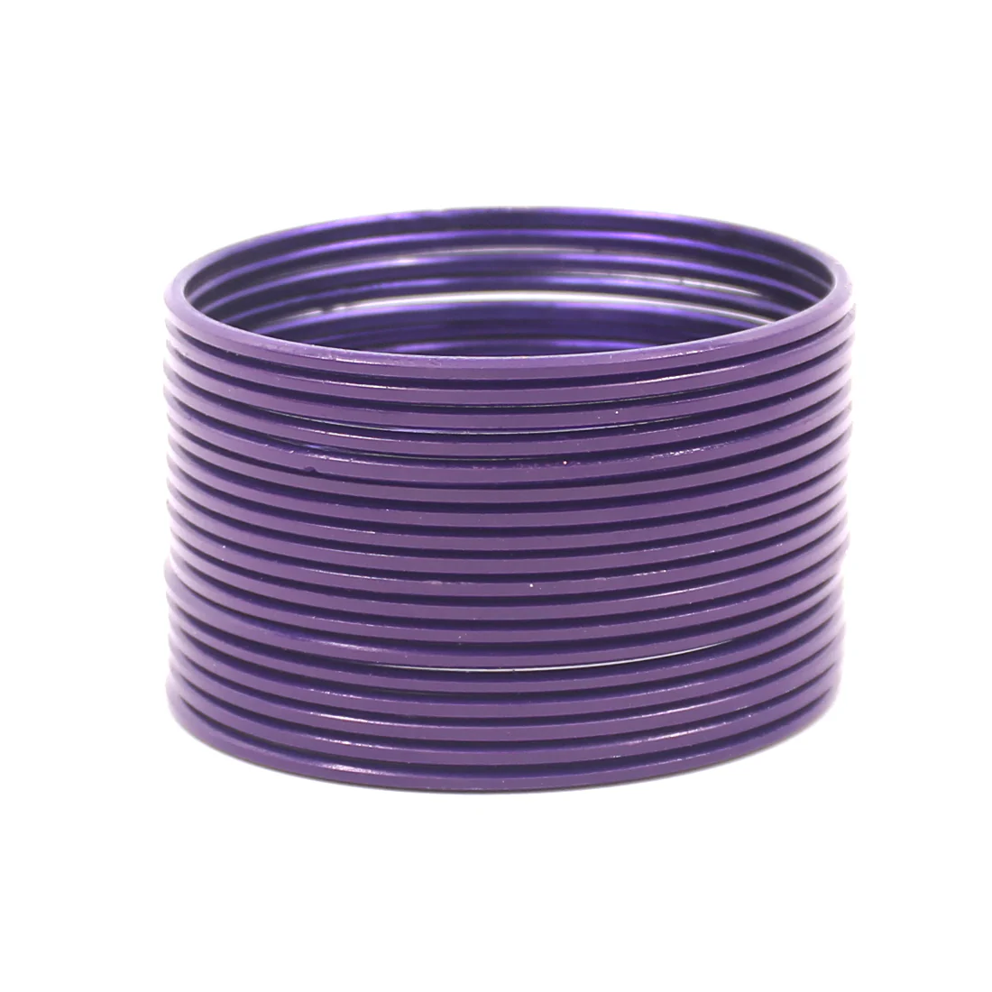 Set of 24 Solid Coloured Plain Metal Bangles by Leshya (Plus Size) - Image 11