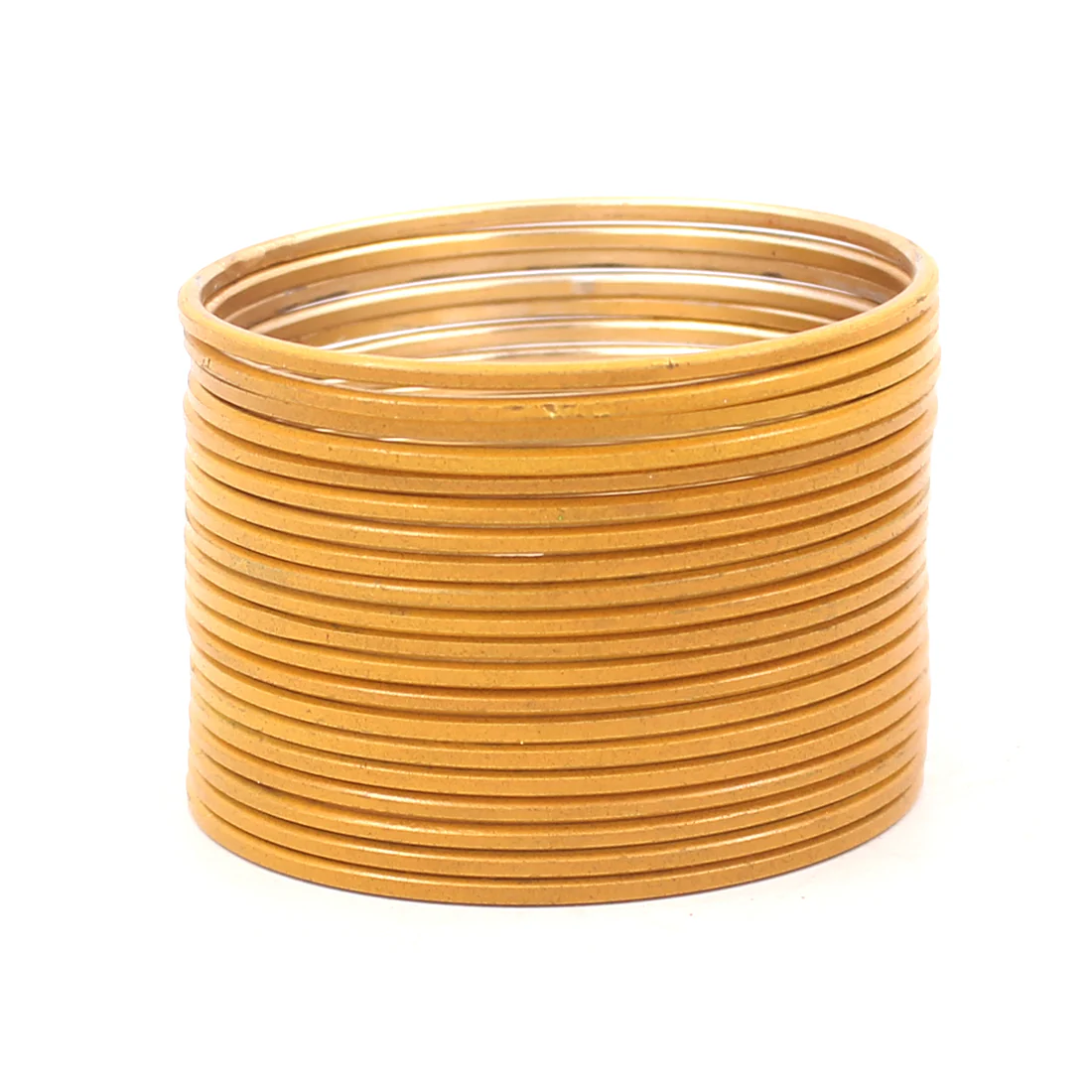 Set of 24 Solid Coloured Plain Metal Bangles by Leshya (Plus Size) - Image 5